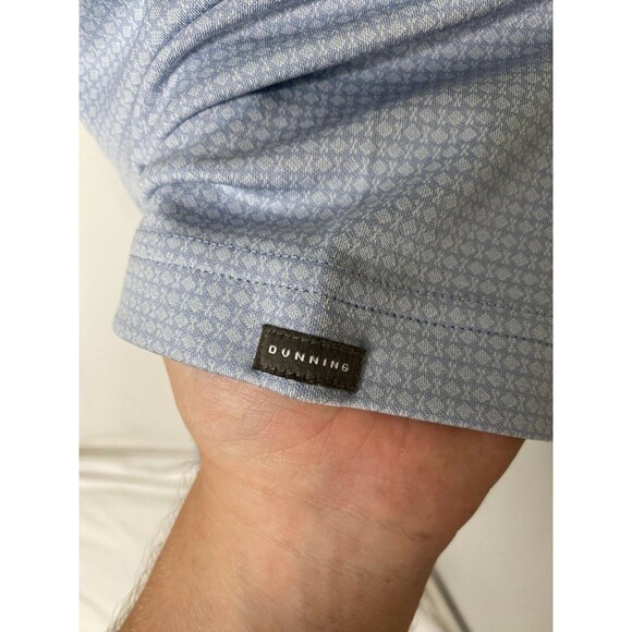 Dunning Polo Men’s Shirt Grey Pattern Short Sleeve Athletic Golf Size Large - Picture 7 of 8